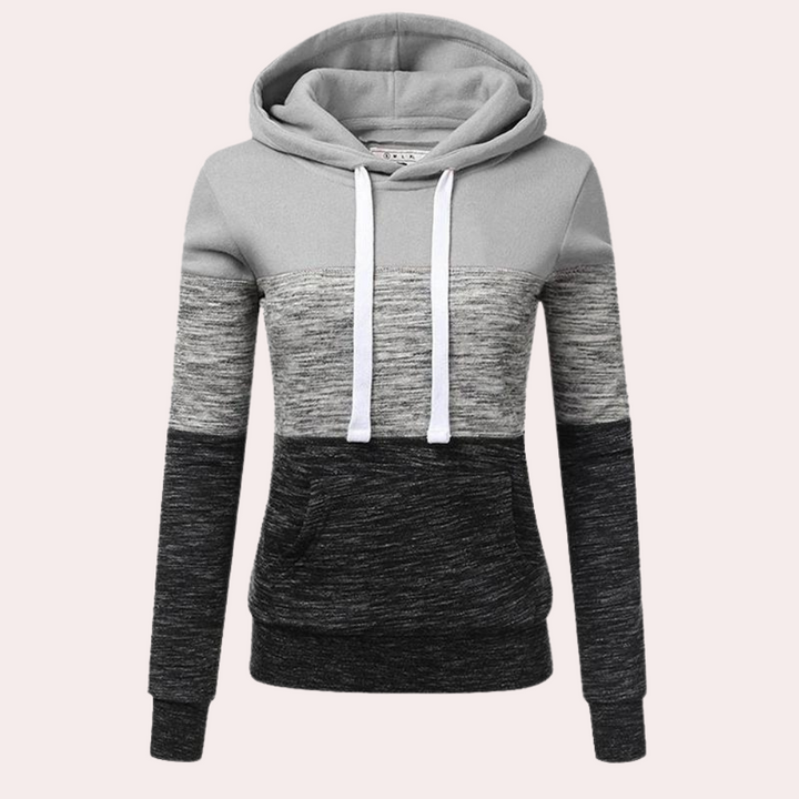 Pull confortable et coloré à capuche pour femme