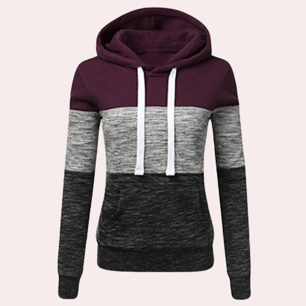 Pull confortable et coloré à capuche pour femme