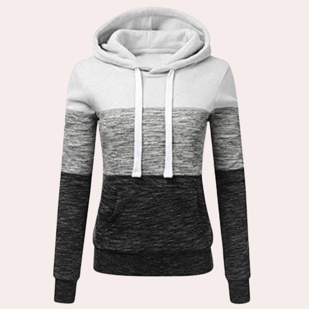 Pull confortable et coloré à capuche pour femme