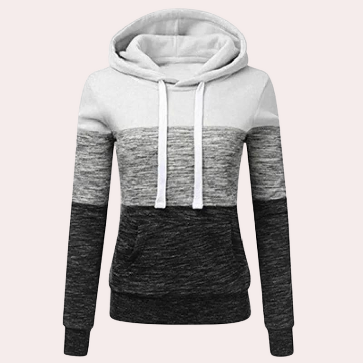 Pull confortable et coloré à capuche pour femme