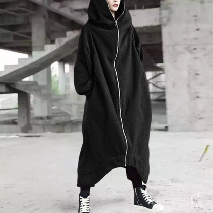 Robe d'hiver chaude longue à capuche pour femme