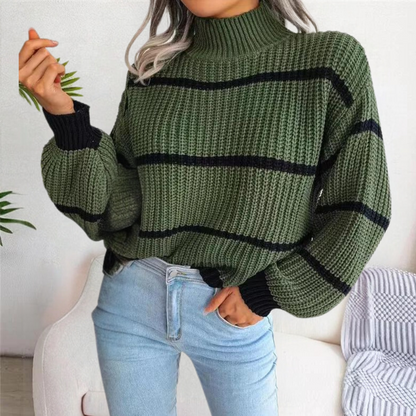 Pull femme Doux Élégant Col haut