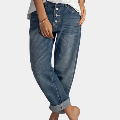 Jeans femme de qualité taille haute coupe slim