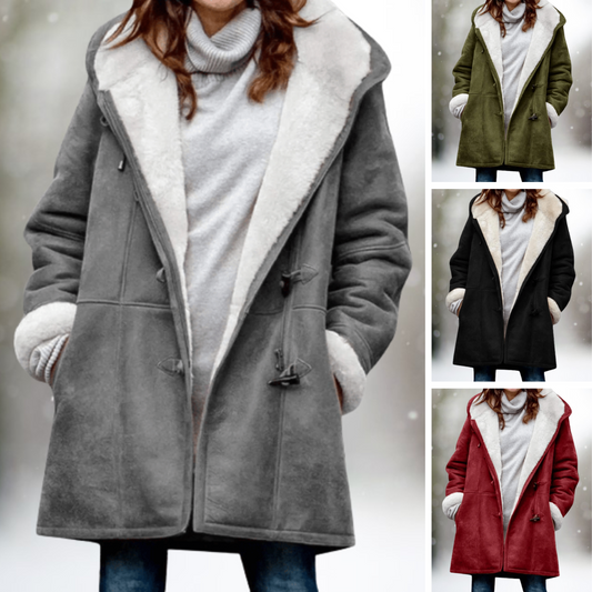 Warme Fleecejacke Wildleder Look - IdealeKleiden