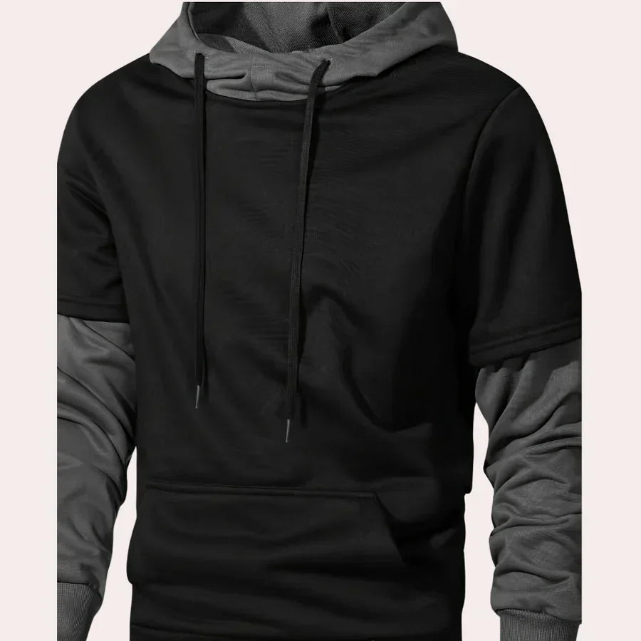 Sweat à capuche élégant homme noir tendance