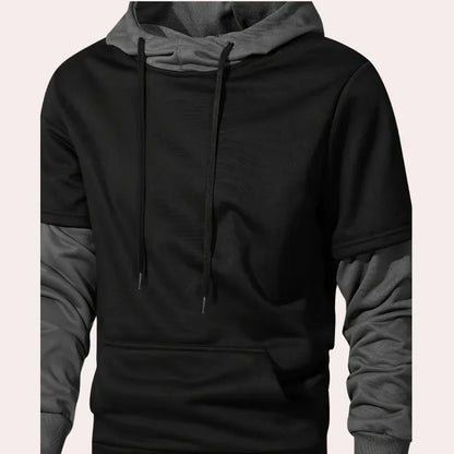 Sweat à capuche élégant homme noir tendance