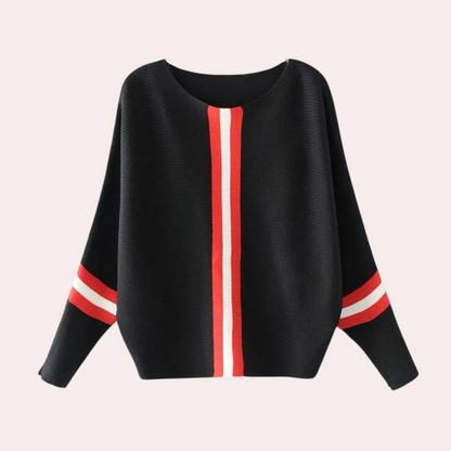 Pull-femme élégant motif rayé