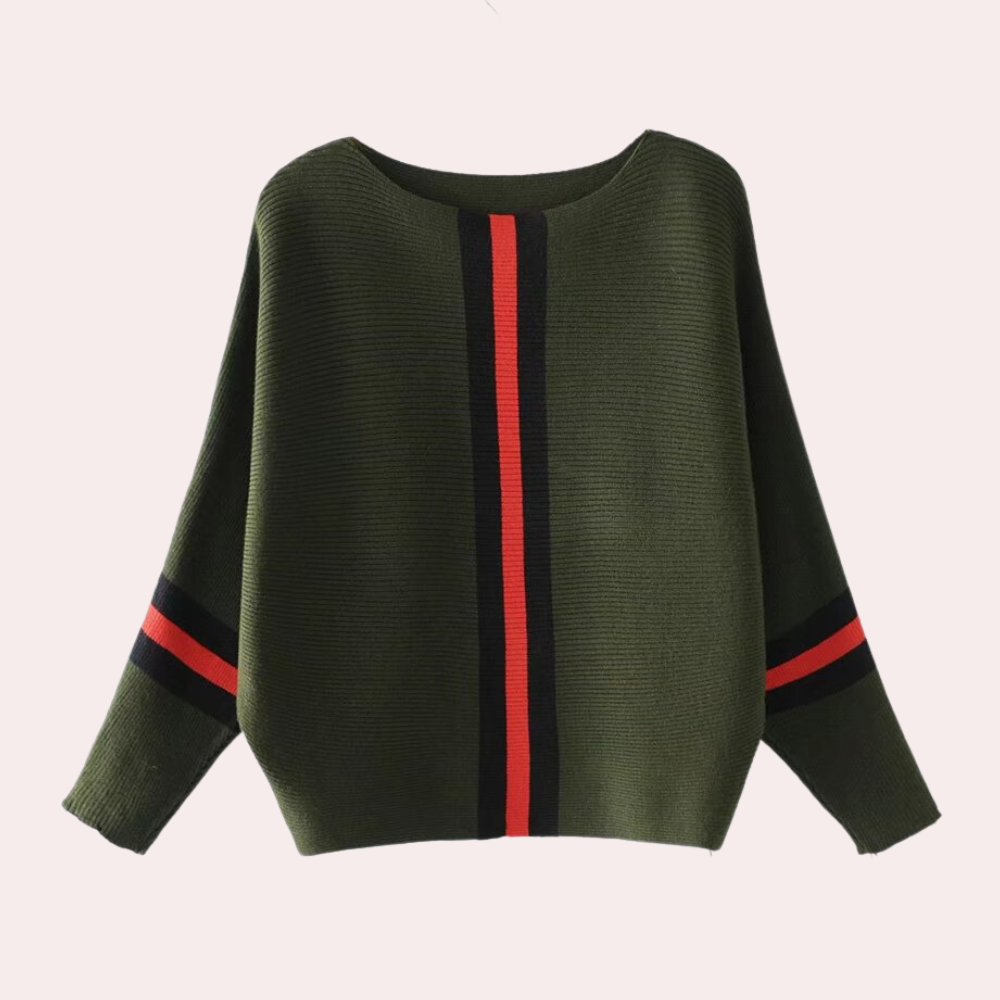 Pull-femme élégant motif rayé