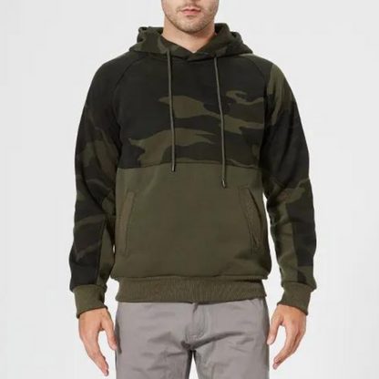 Sweat à capuche camouflage homme, taille réglable