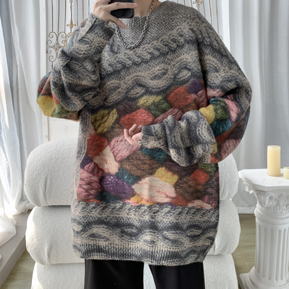 Pull confortable pour homme en maille décontractée