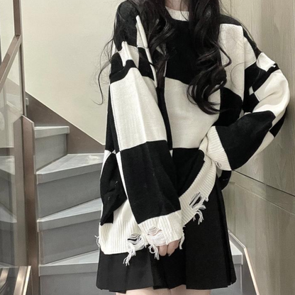 Pull-over femme élégant Effiloché Moderne