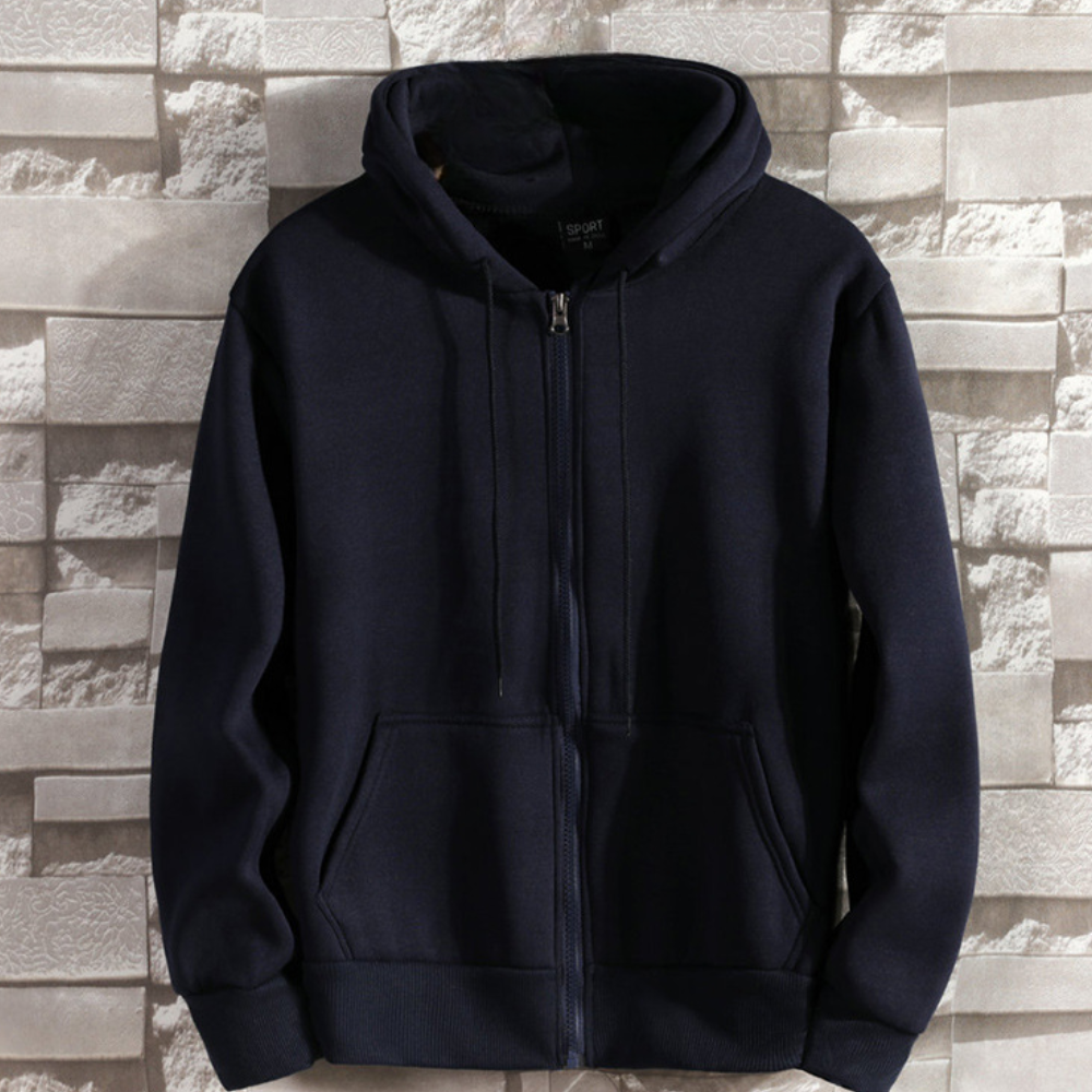 Sweat à capuche zippé moderne pour homme