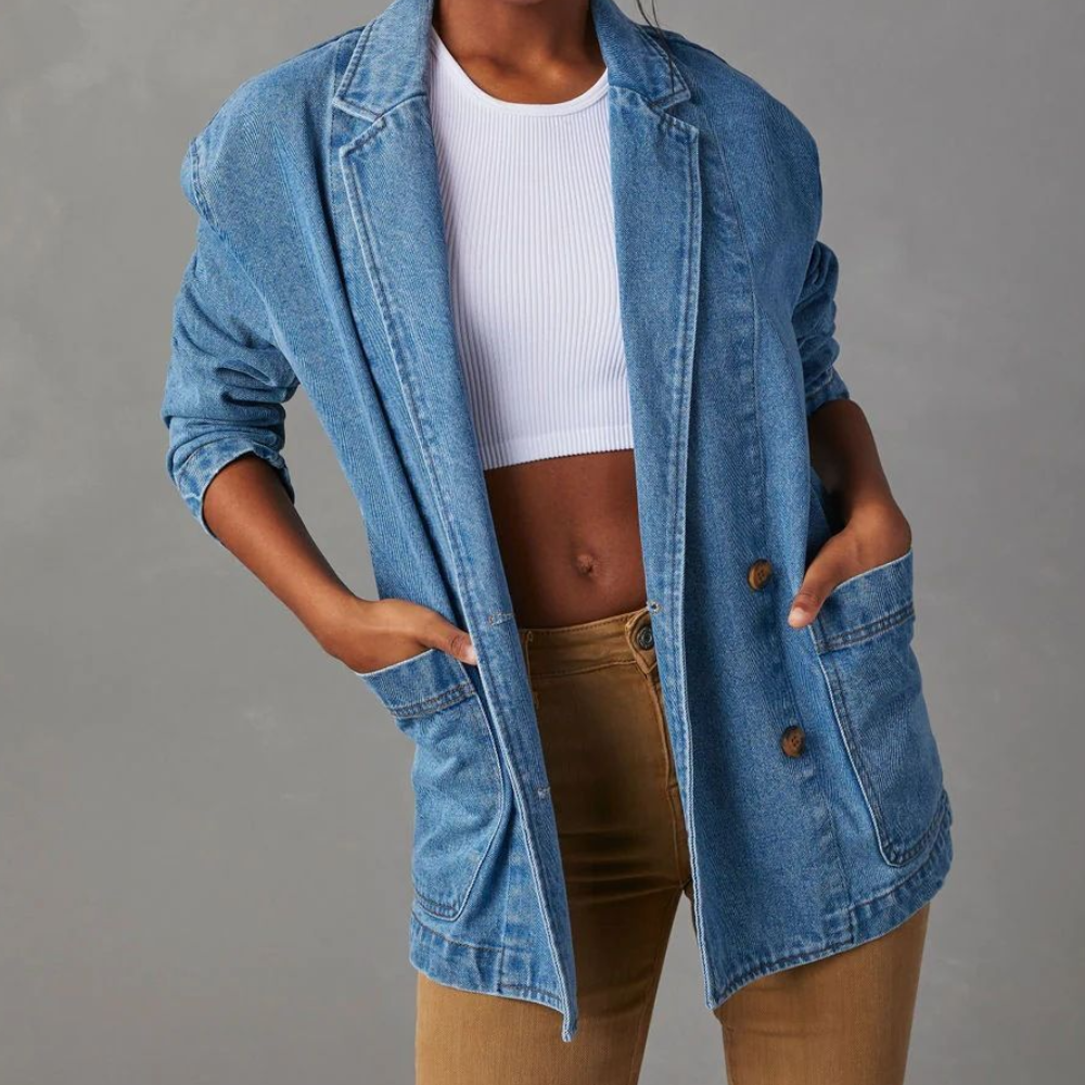 Modische Damen Denimjacke Herbst Trend - IdealeKleiden