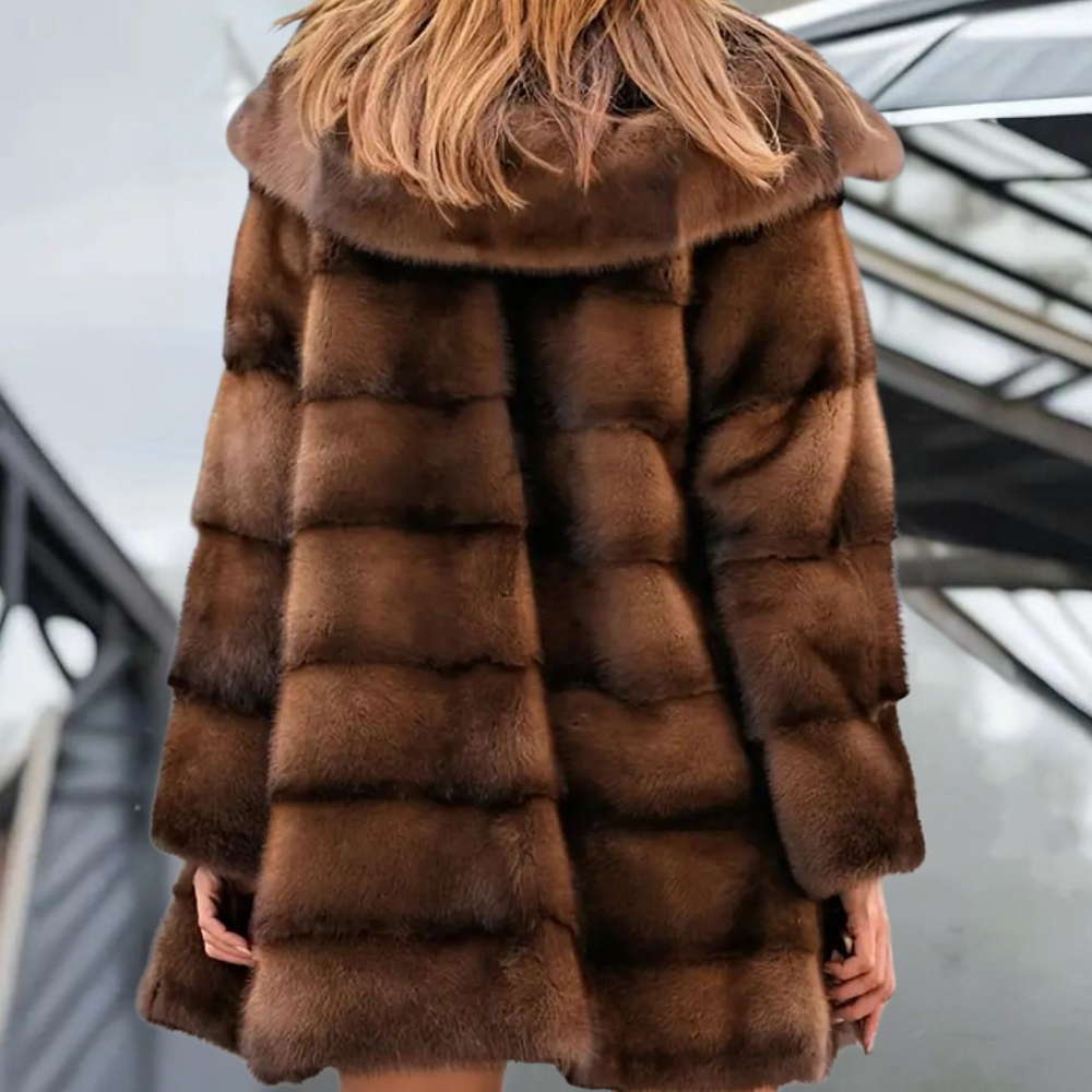 Stylische Damenjacke Moderne Kapuze - IdealeKleiden