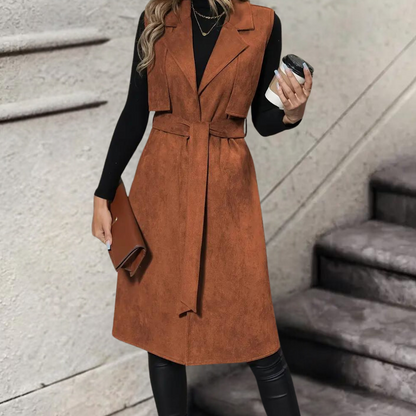 Veste femme élégante sans manches modèle automne