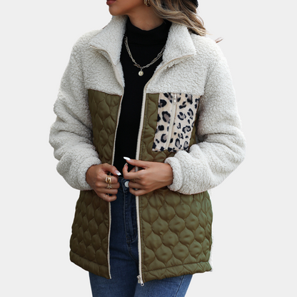 Veste élégante en velours pour femme, hiver
