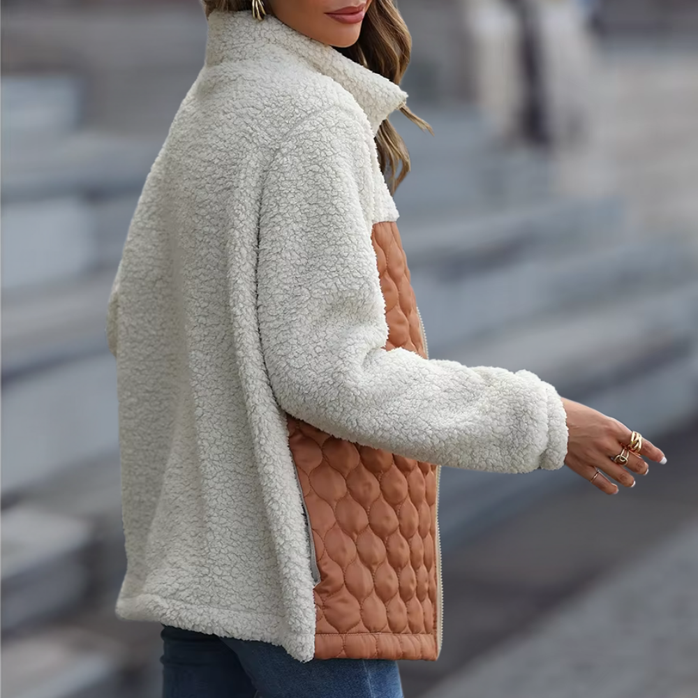 Elegante Damenjacke Samt Winter - IdealeKleiden