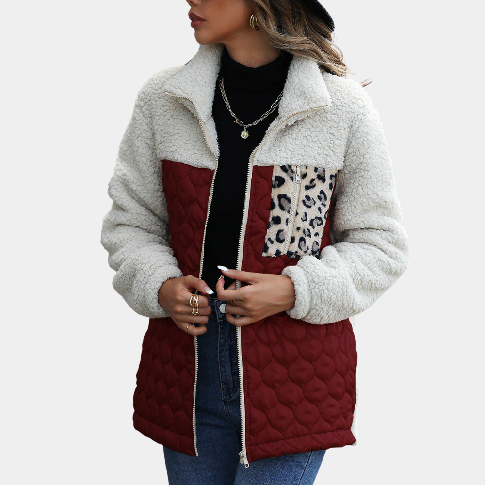 Veste élégante en velours pour femme, hiver