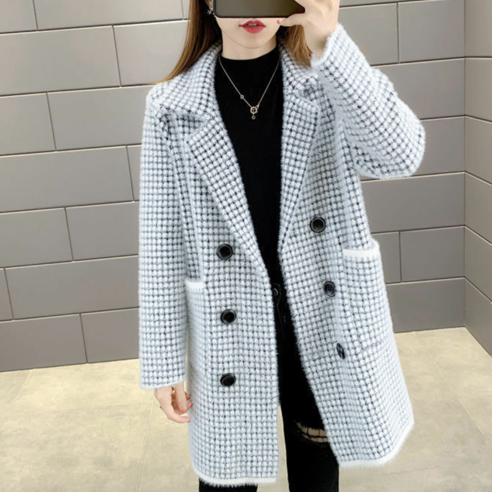 Manteau d'hiver élégant pour femme mi-long