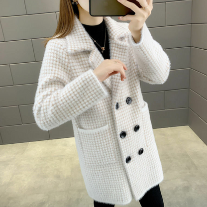 Manteau d'hiver élégant pour femme mi-long