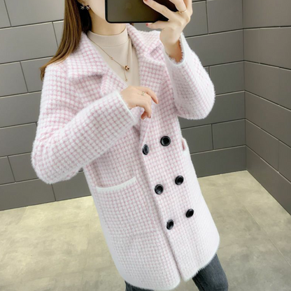 Manteau d'hiver élégant pour femme mi-long