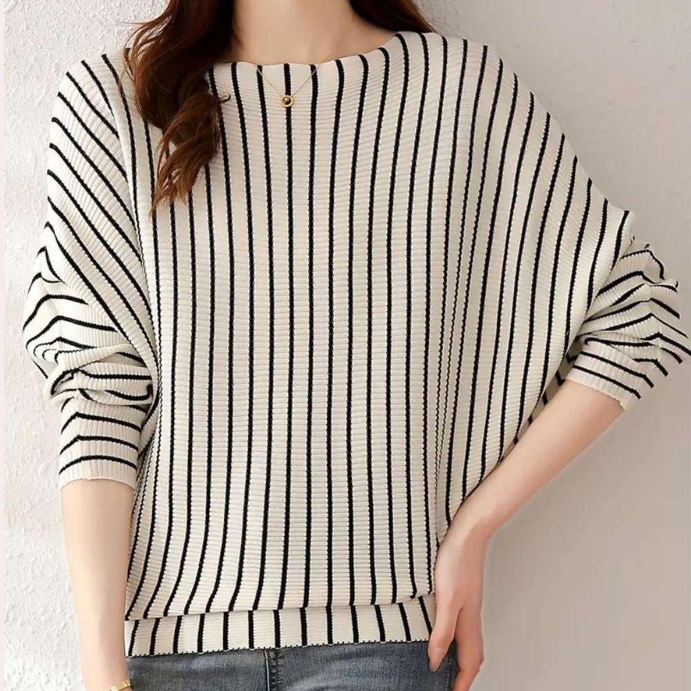 Pull-over femme rayé à la mode