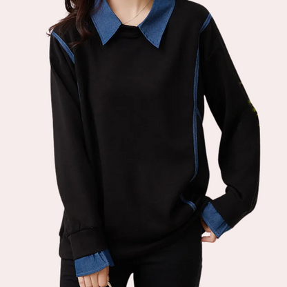 Sweat-shirt femme design élégant col