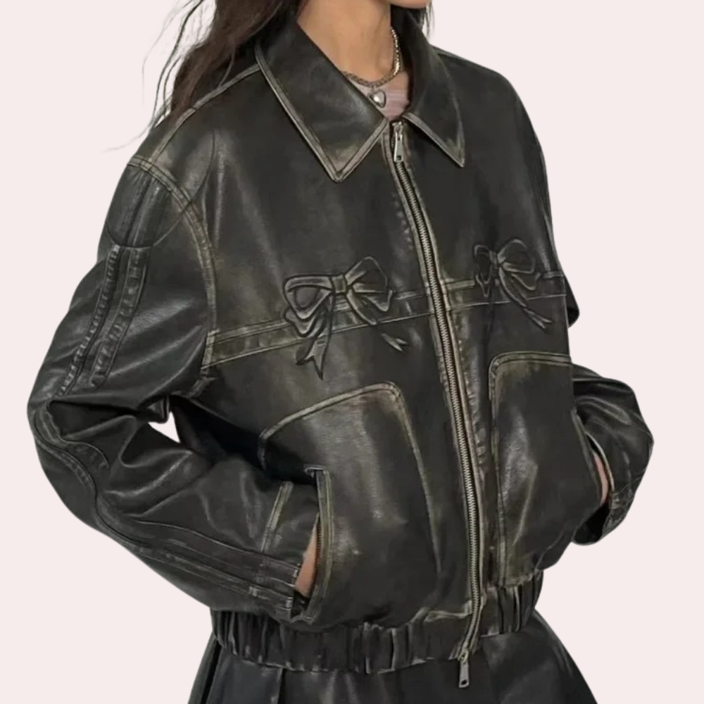 Veste femme élégante avec des boutons en forme de nœuds Mode d'automne