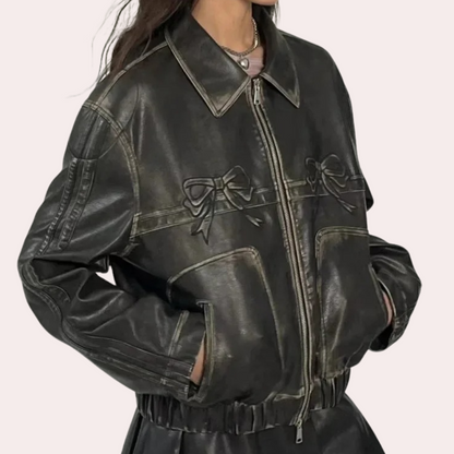 Veste femme élégante avec des boutons en forme de nœuds Mode d'automne