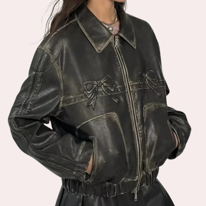 Veste femme élégante avec des boutons en forme de nœuds Mode d&