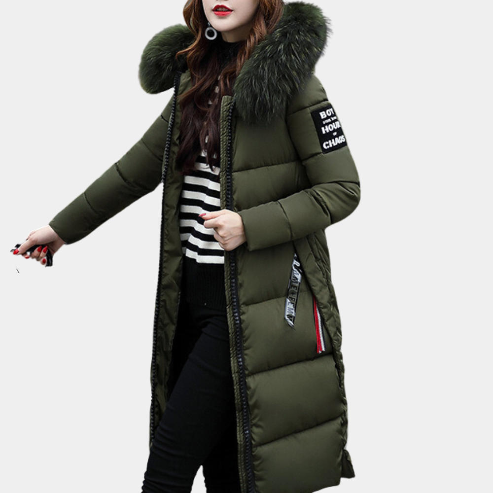 Doudoune d'hiver pour femme Parka à capuche chaude