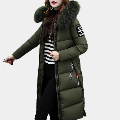 Doudoune d'hiver pour femme Parka à capuche chaude