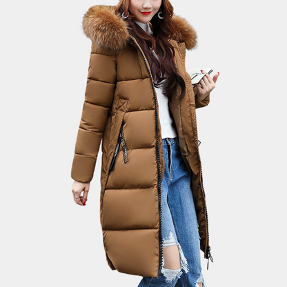 Doudoune d'hiver pour femme Parka à capuche chaude