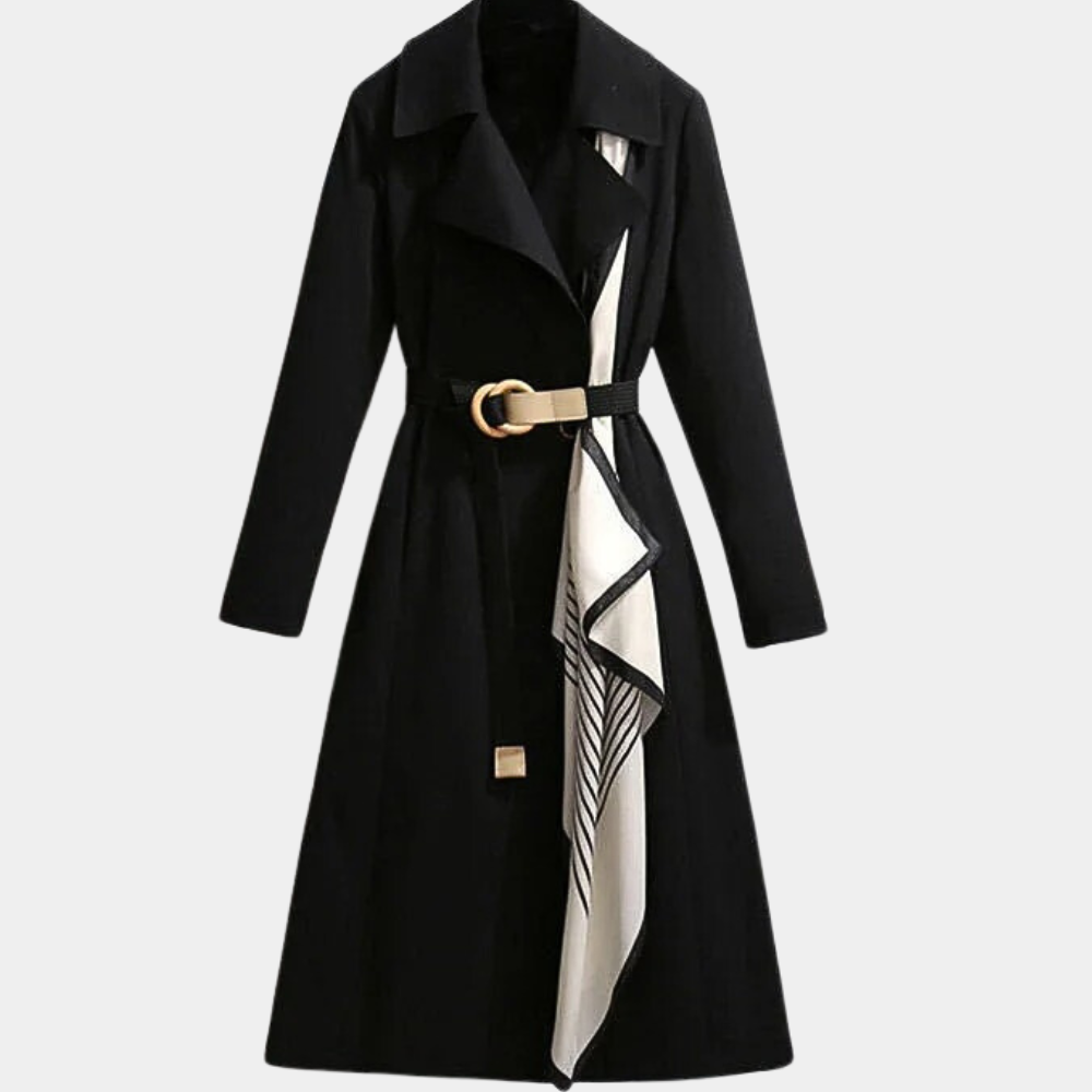 Élégant trench-coat femme modèle automne avec ceinture