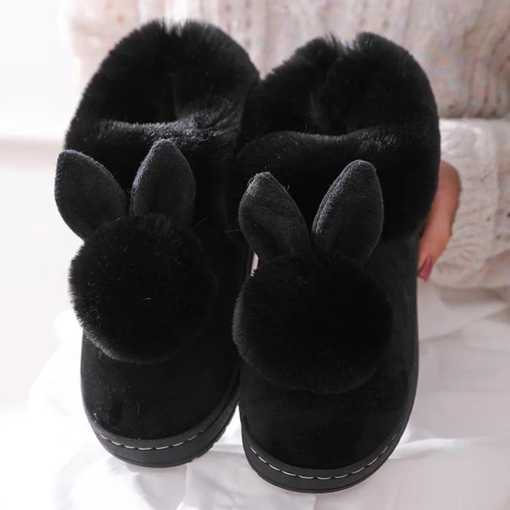 Chaussons souples en peluche de luxe pour femme