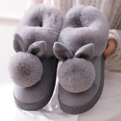 Chaussons souples en peluche de luxe pour femme