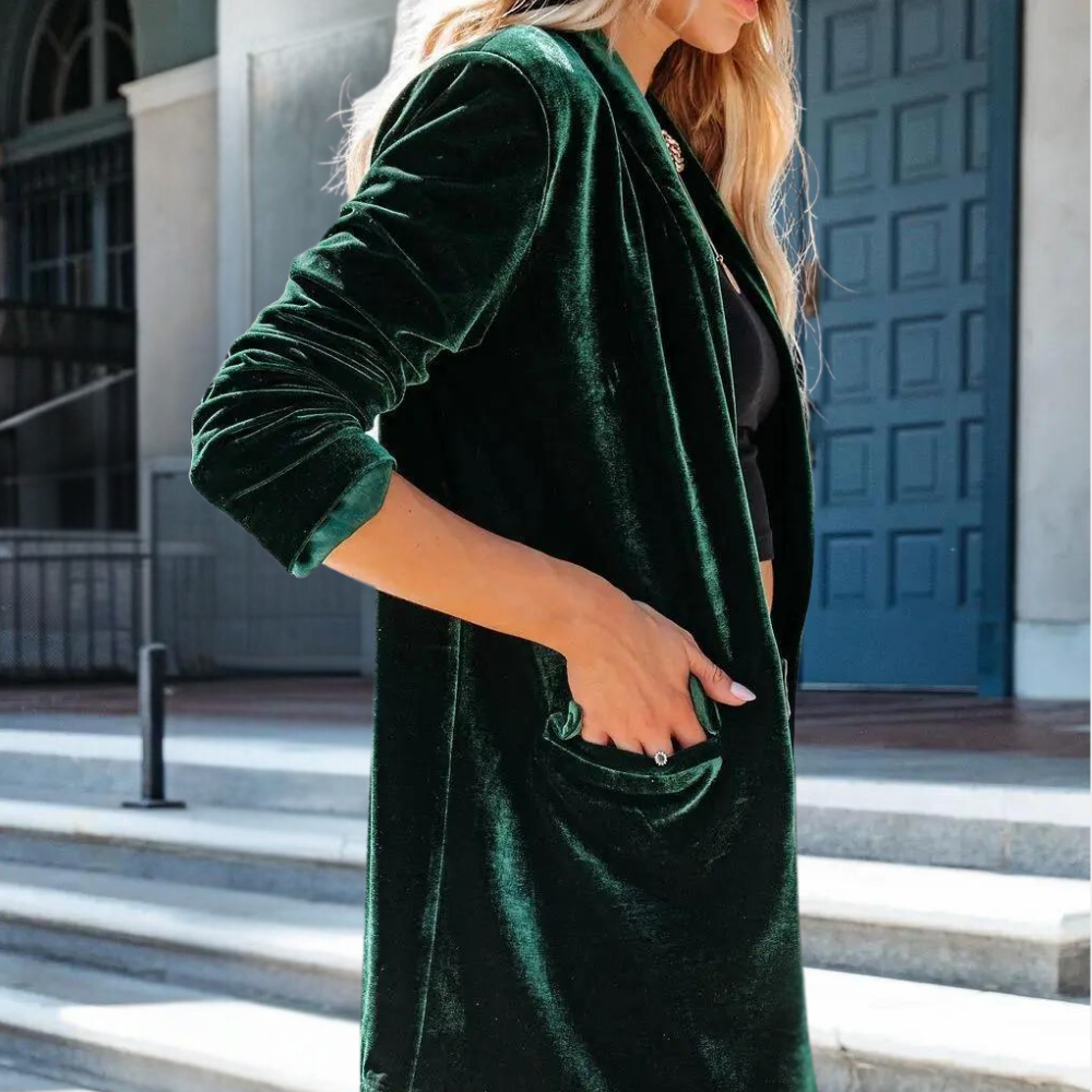 Damen Winterjacke Langärmlig Mit Taschen - IdealeKleiden
