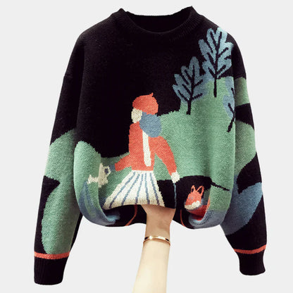 Pull-over doux en maille de qualité supérieure pour femme