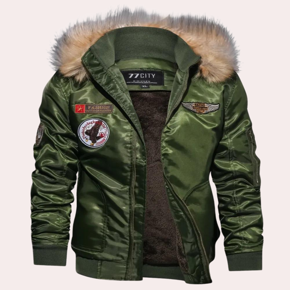 Herren Winterjacke Mit Kapuze Modern Style - IdealeKleiden