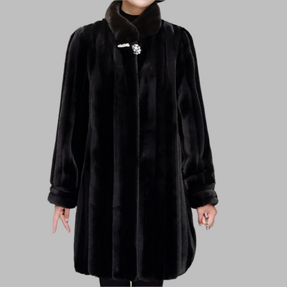 Robe longue hiver femme col montant