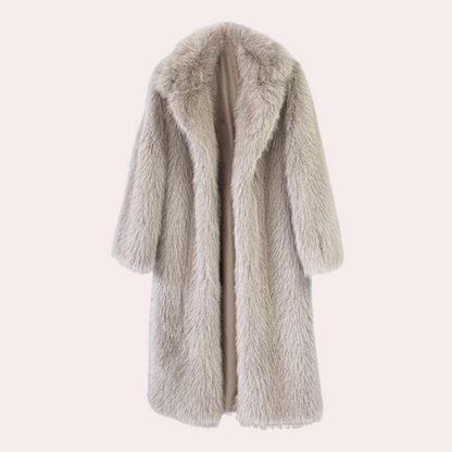 Manteau d'hiver élégant et stylé en peluche pour femme