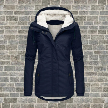 Manteau confortable en coton avec capuche