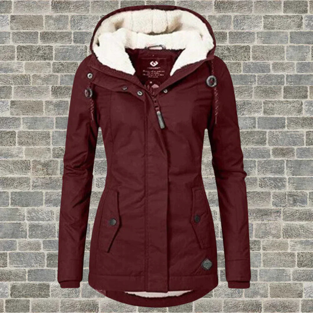 Manteau confortable en coton avec capuche