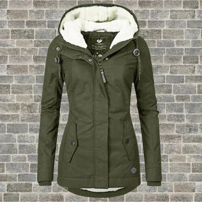 Manteau d'hiver pratique Plissé Coton Capuche