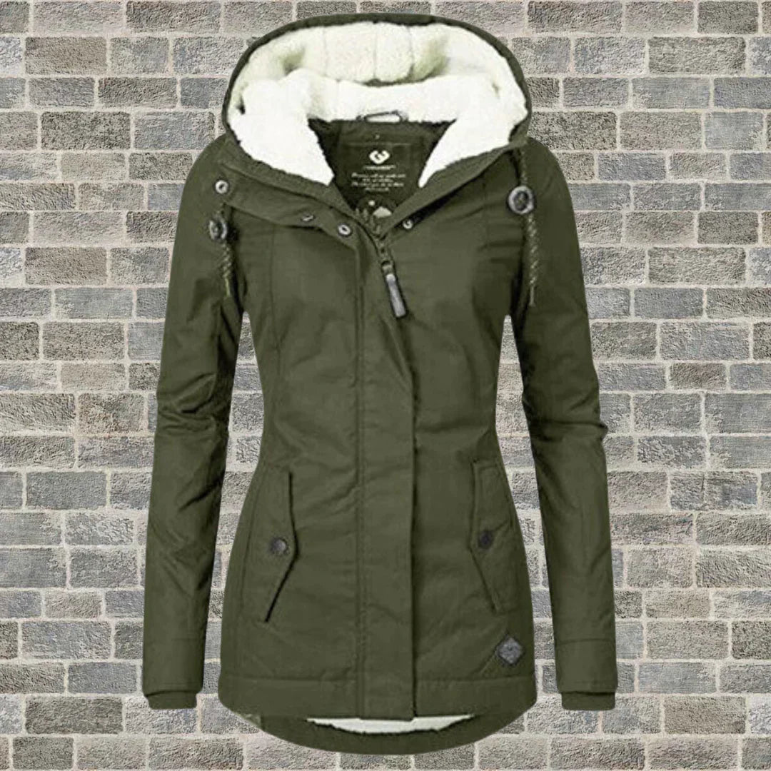 Manteau confortable en coton avec capuche