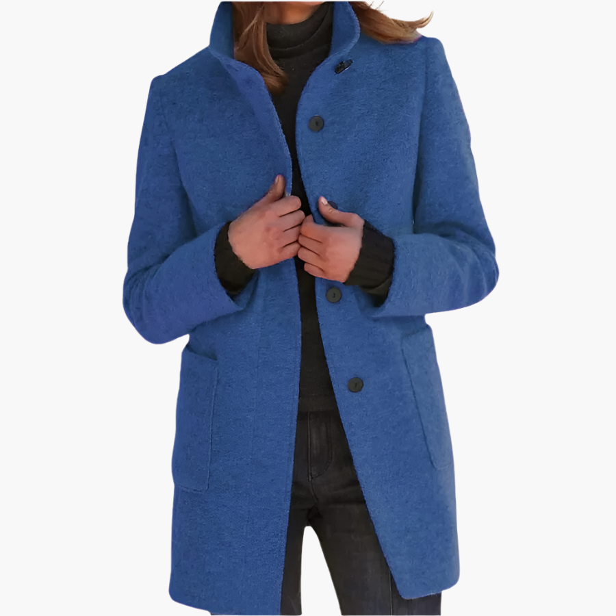 Manteau d'hiver femme élégant manches longues classique