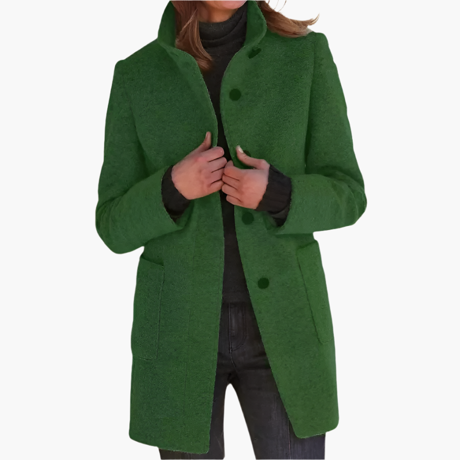 Manteau d'hiver femme élégant manches longues classique