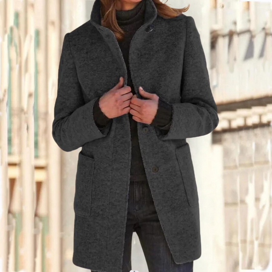 Elegante Damenjacke Stehkragen Chic - IdealeKleiden
