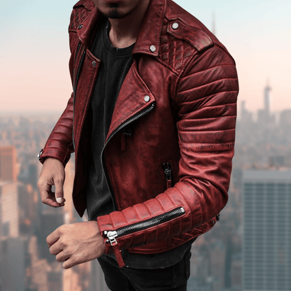 Blouson en cuir tendance, élégant et exclusif