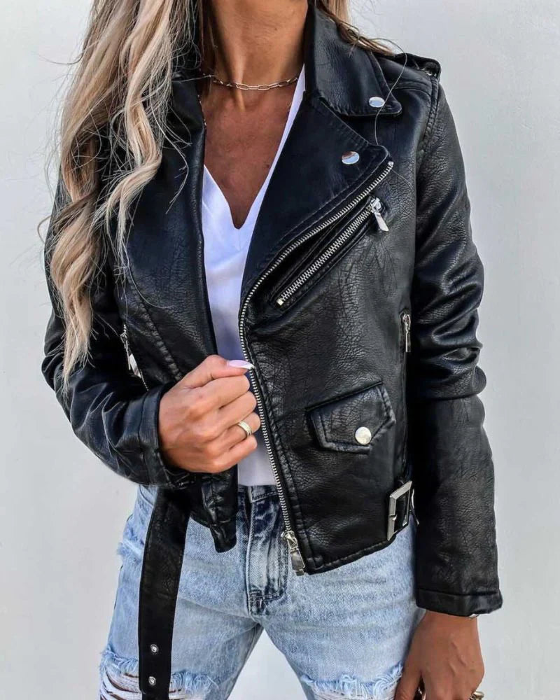 Leder Sommerjacke Elegant Casey - IdealeKleiden